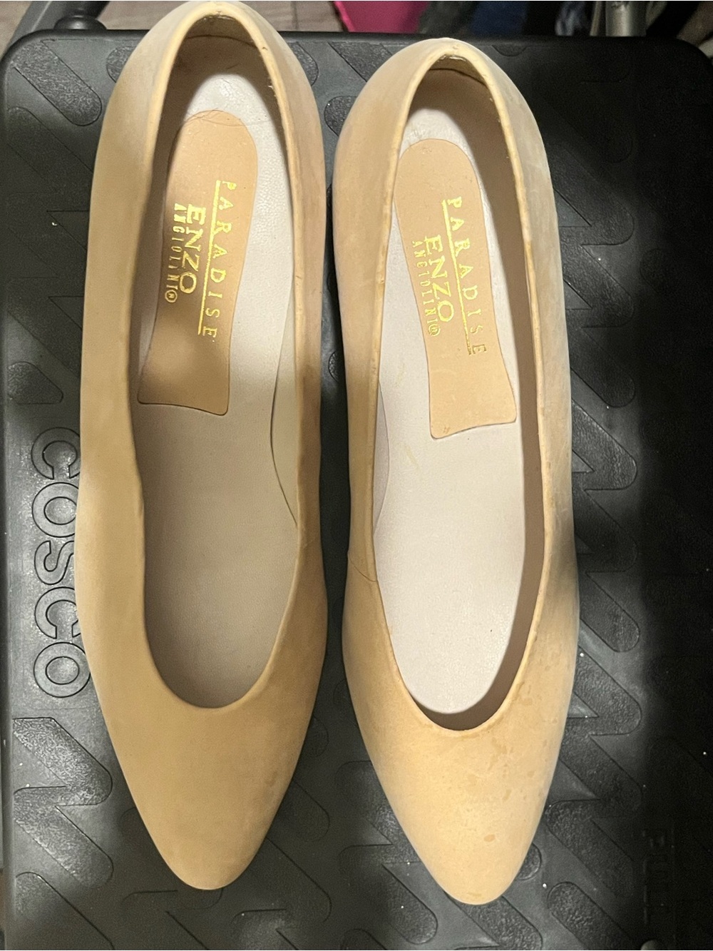 Enzo Angiolini Nude Pointed Toe Flats